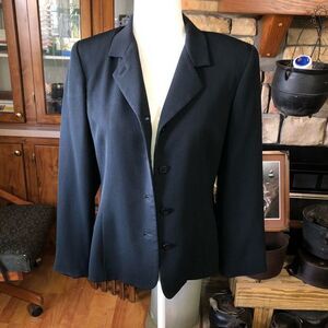 Alex Garfield black jacket size 6 shoulder pads fully lined